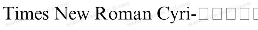 Times New Roman Cyri字体转换